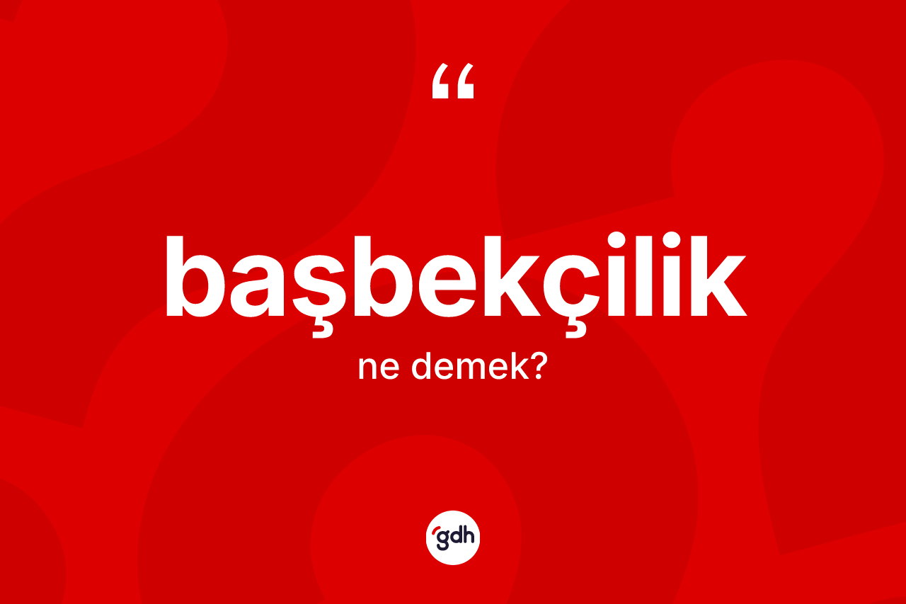 Başbekçilik kelimesi ne demek?