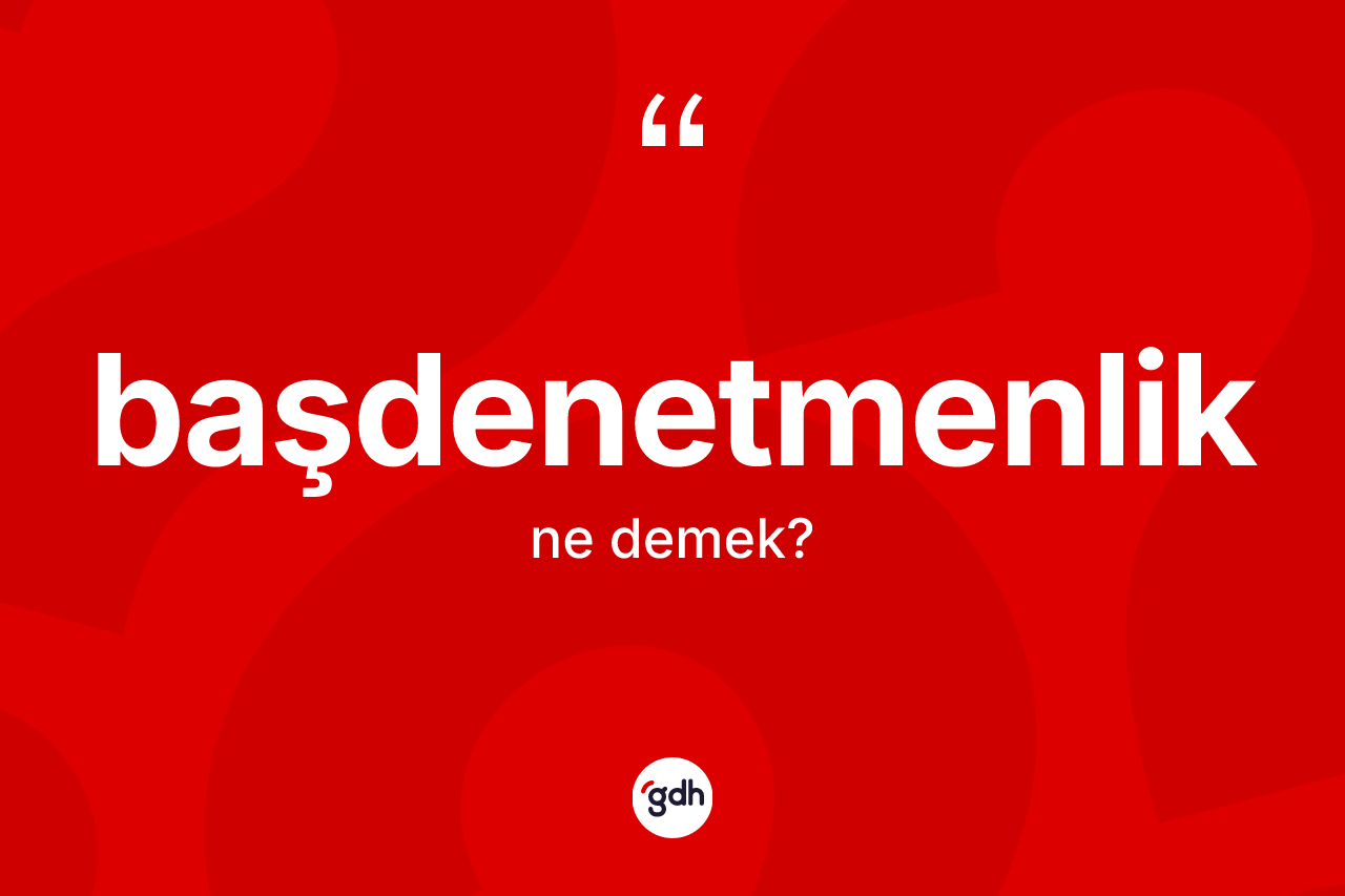Başdenetmenlik nedir?