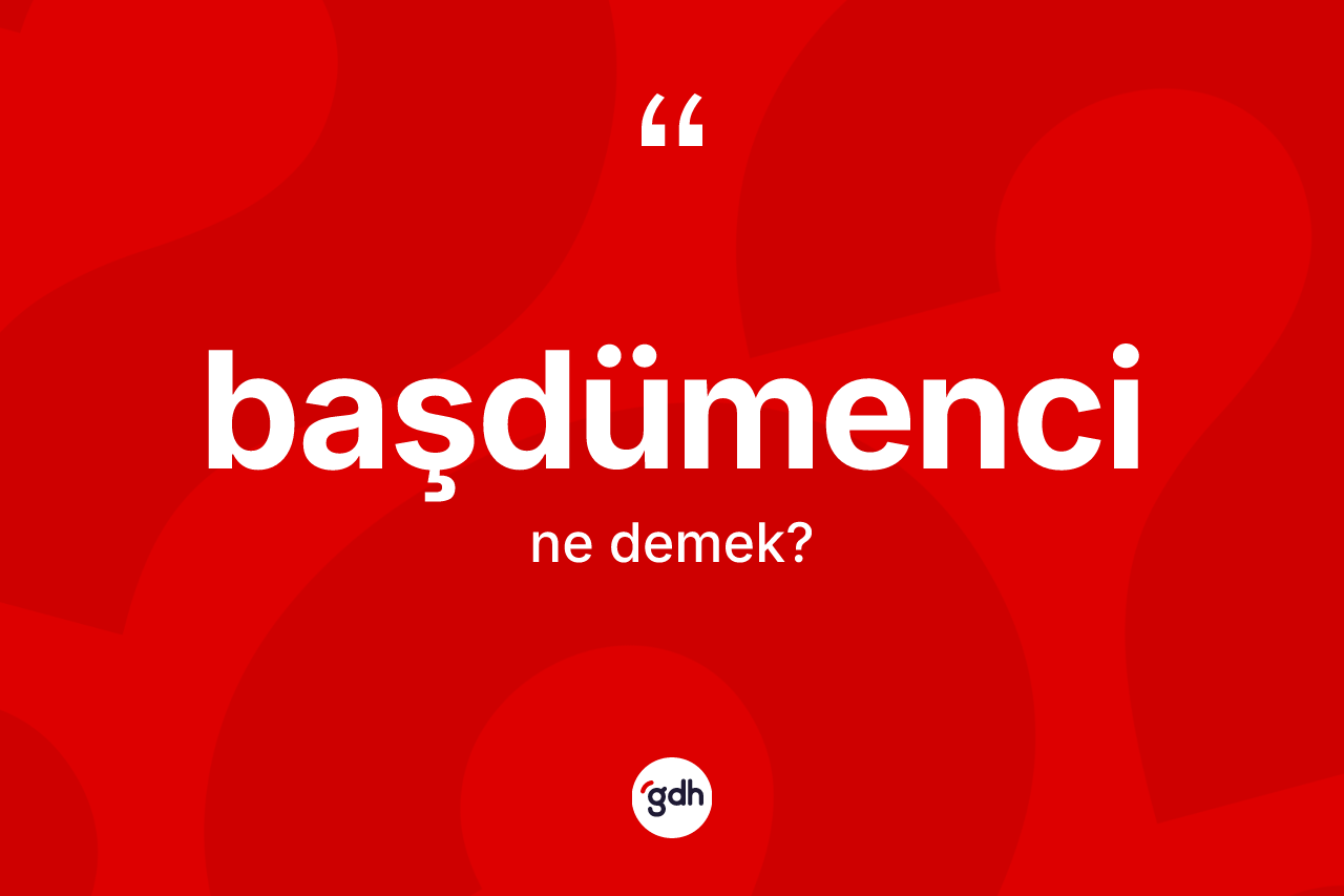 Başdümenci kelimesi ne demek? Başdümenci kelimesinin kaç farklı anlamı var?
