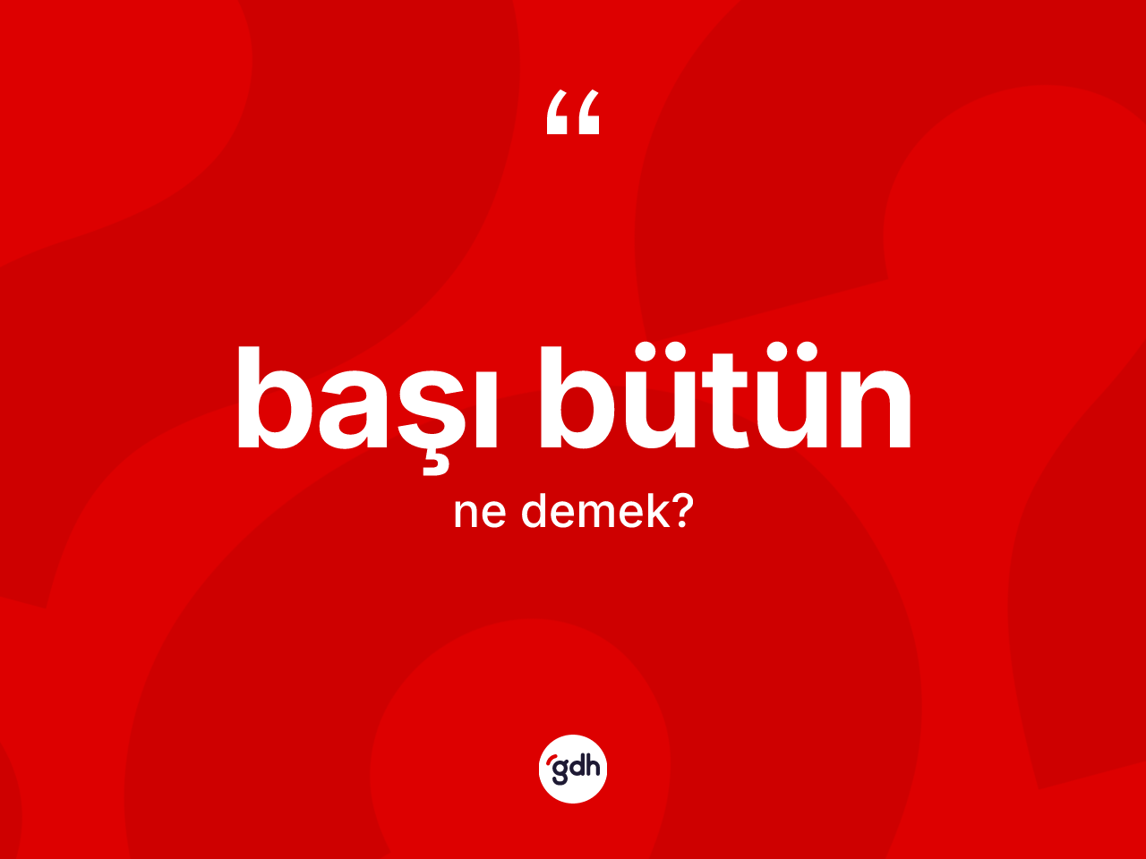 Başı bütün kelimesinin anlamı nedir? Başı bütün kelimesinin özellikleri nelerdir?