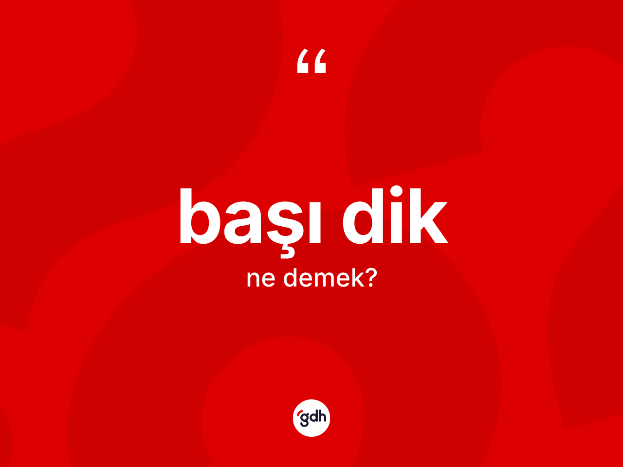 Başı dik kelimesinin tanımı nedir? Başı dik kelimesinin özellikleri nelerdir?