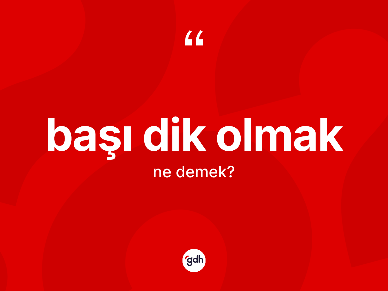 Başı dik olmak ne demektir? Başı dik olmak ifadesi hangi durumlarda kullanılır?