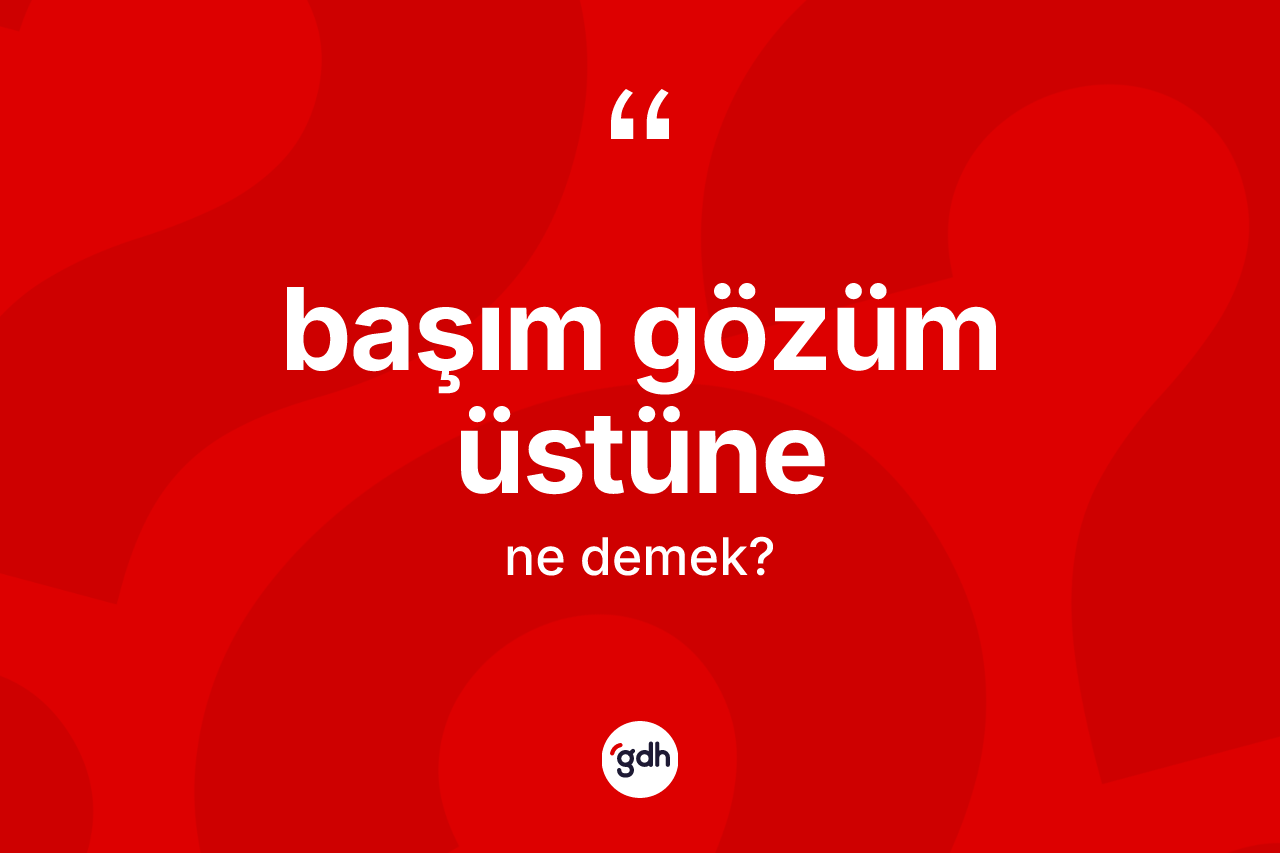 Başım gözüm üstüne ifadesinin sözlükteki anlamı nedir? Başım gözüm üstüne ifadesinin kaç farklı anlamı var?