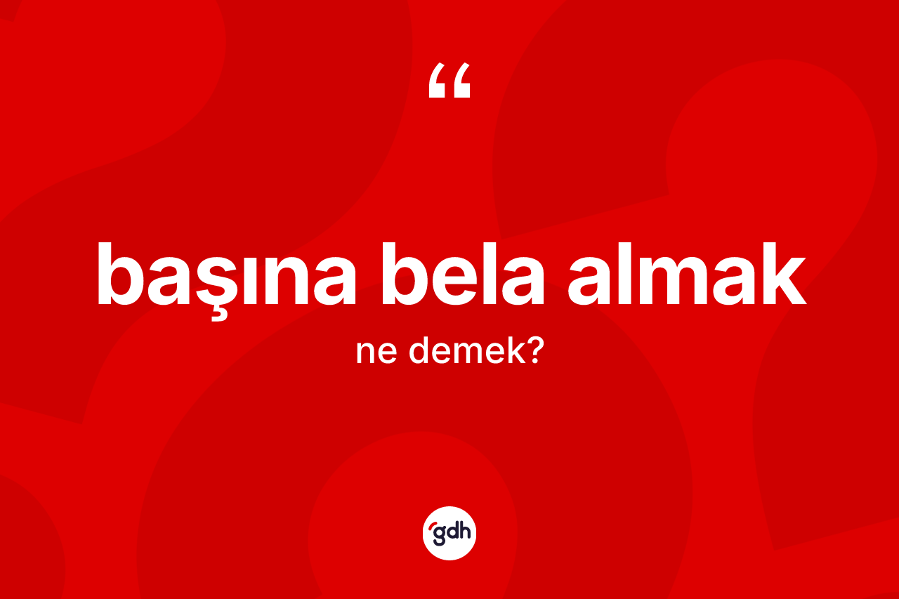 Başına bela almak ne demektir?