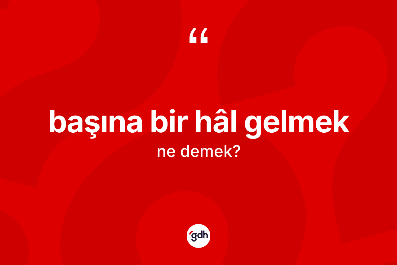 Başına bir hâl gelmek ifadesinin anlamı nedir? Başına bir hâl gelmek sözünün TDK açıklaması nedir?