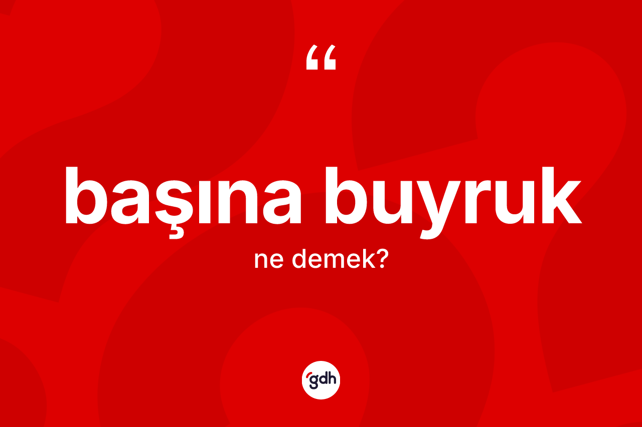 Başına buyruk kelimesinin anlamı nedir?