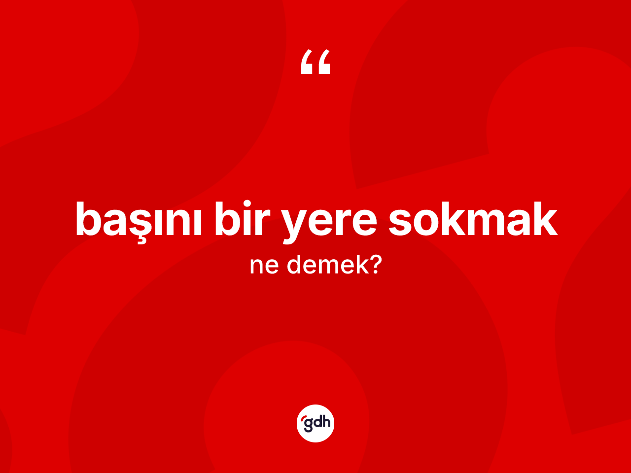 Başını bir yere sokmak ifadesi ne demek? Başını bir yere sokmak sözünün TDK anlamı nedir?