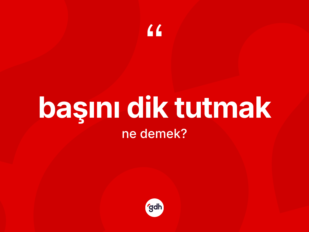 Başını dik tutmak ifadesinin sözlükteki anlamı nedir? Başını dik tutmak ifadesi nerede kullanılır?