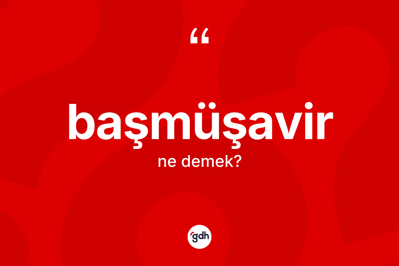 Başmüşavir kelimesi ne demek? Başmüşavir kelimesinin TDK anlamı nedir?
