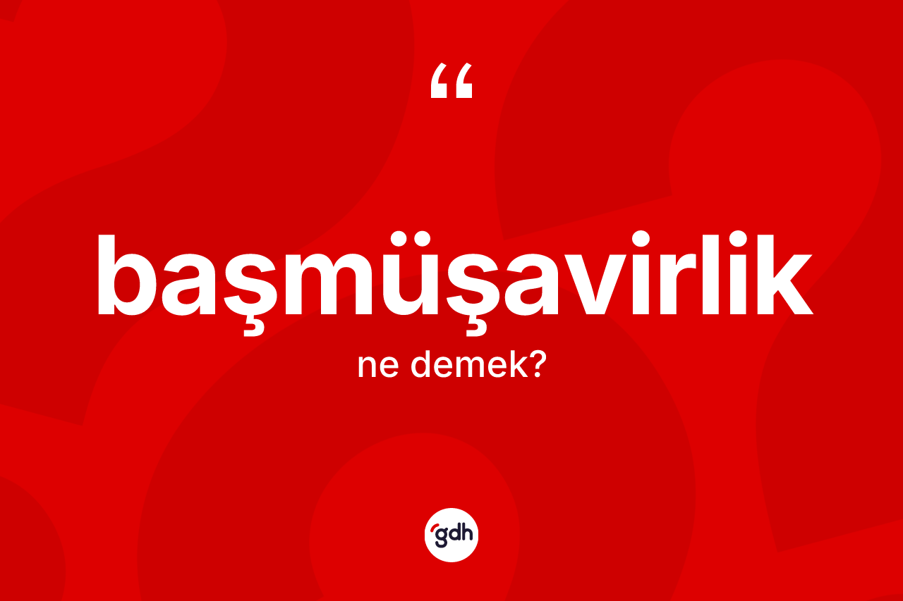 Başmüşavirlik nedir? Başmüşavirliğin TDK'ya göre anlamı nedir?