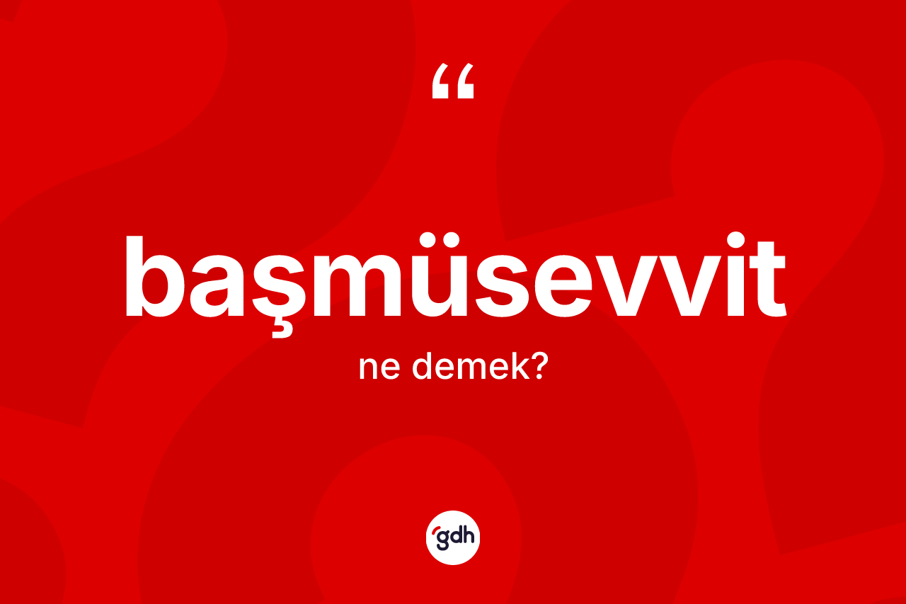 Başmüsevvit kelimesinin anlamı nedir? Başmüsevvidin TDK'ya göre anlamı nedir?