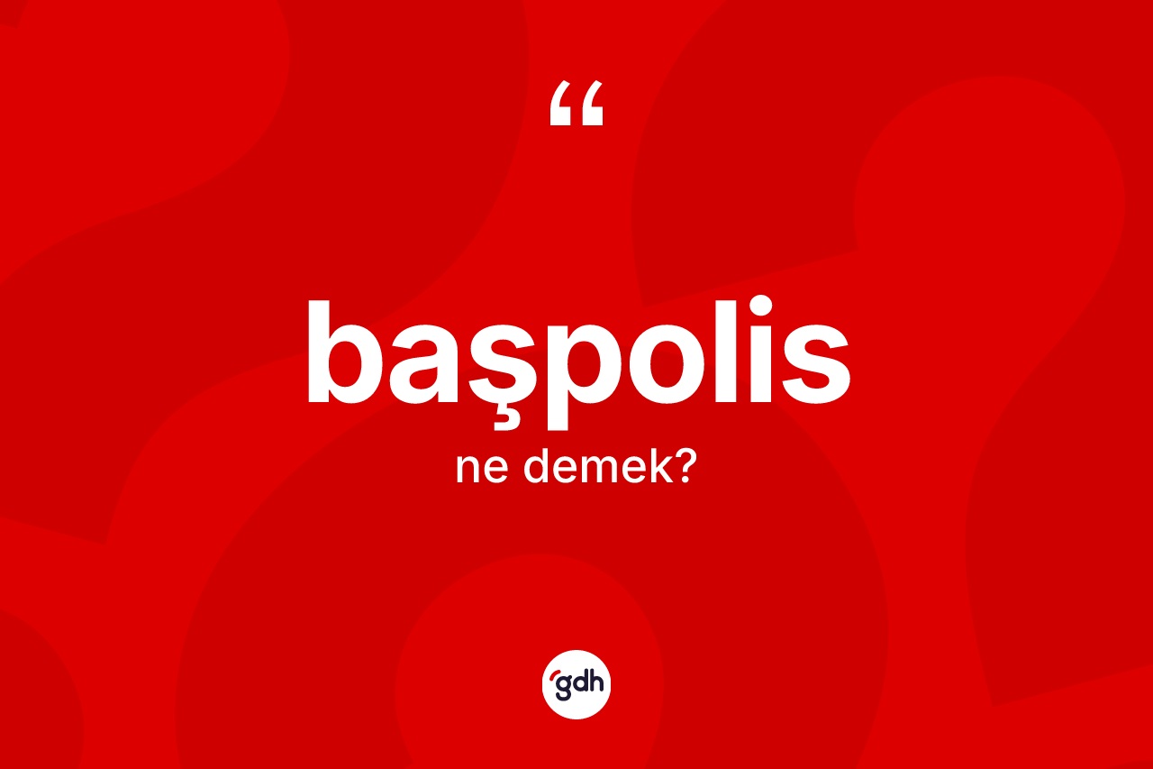 Başpolis kelimesi nedir? Başpolisin TDK'ya göre anlamı nedir?