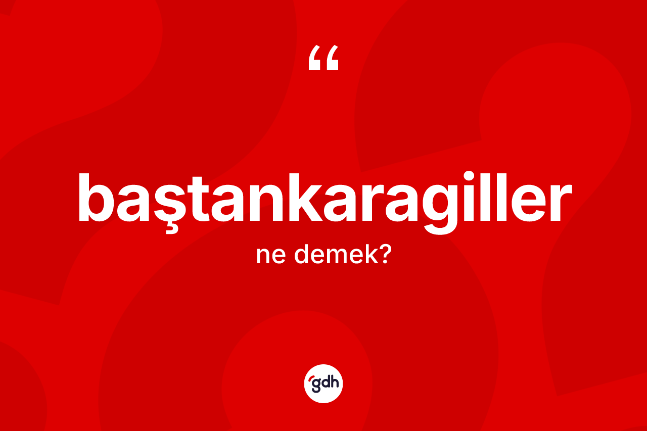 Baştankaragiller kelimesinin anlamı nedir? Baştankaragiller kelimesinin özellikleri nelerdir?