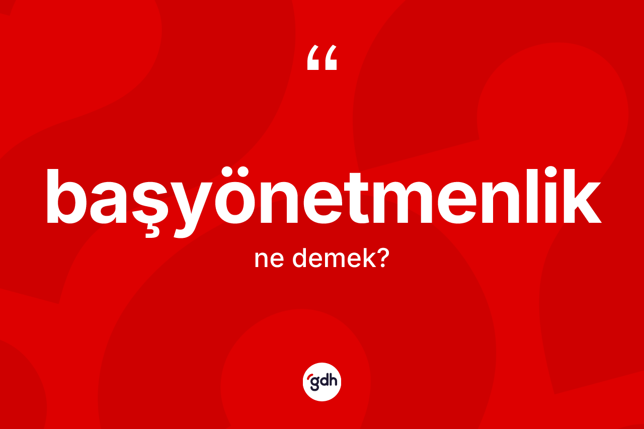 Başyönetmenlik ne anlama gelir? Başyönetmenliğin halk arasındaki kullanımı nasıldır?