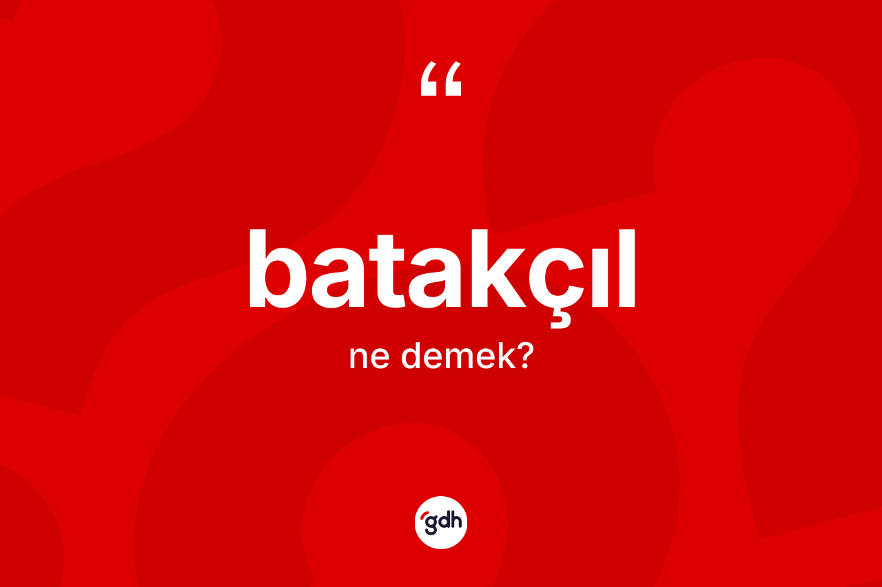 Batakçıl kelimesi nedir? Batakçılın halk arasındaki kullanımı nasıldır?