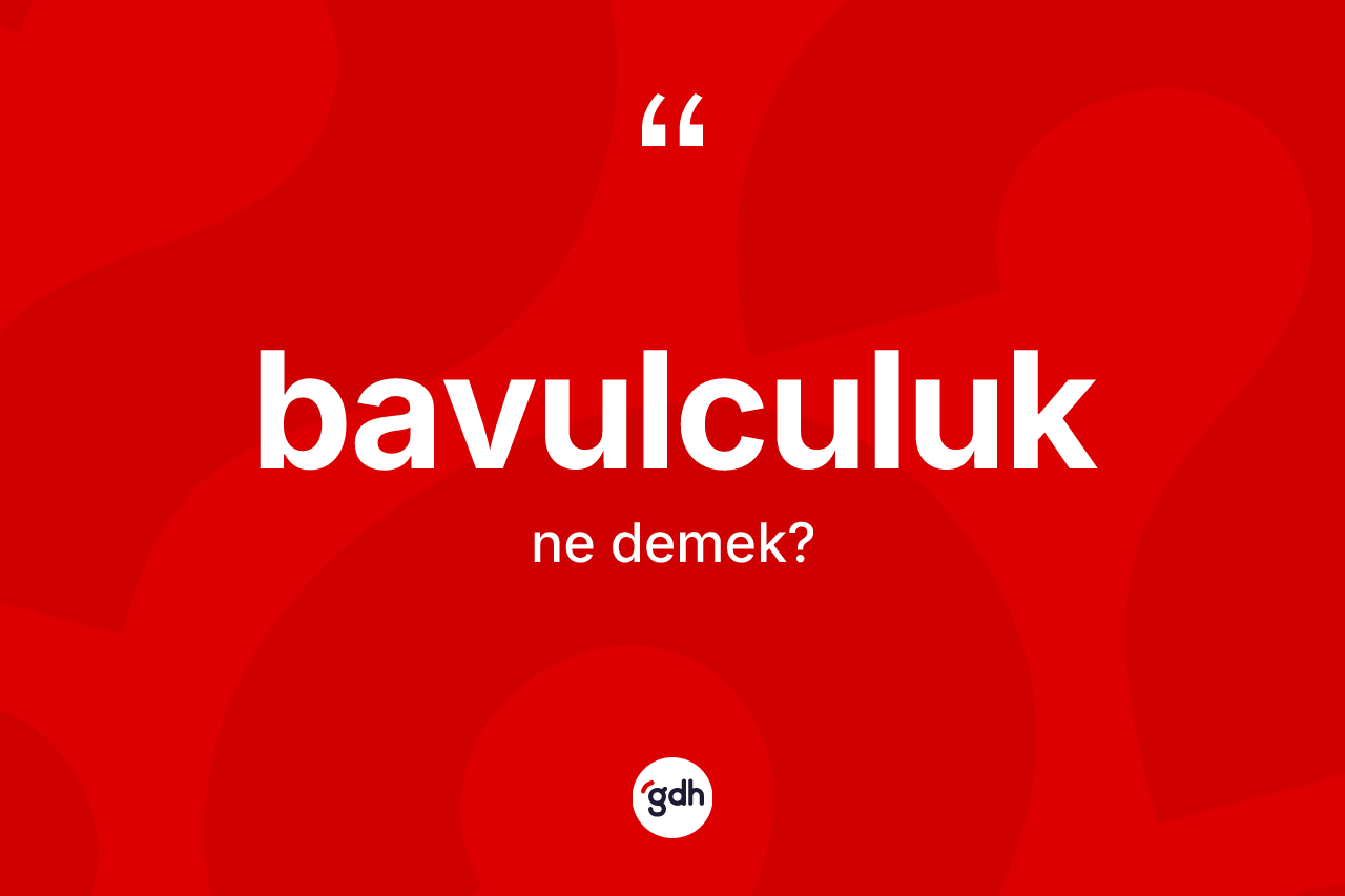 Bavulculuk kelimesinin tanımı nedir? Bavulculuğun TDK'ya göre anlamı nedir?
