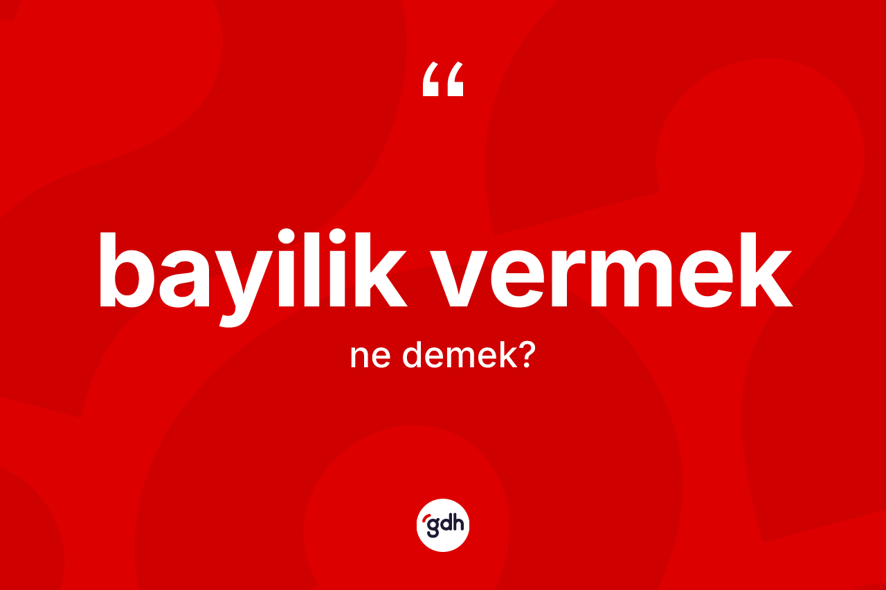 Bayilik vermek ifadesinin kısaca anlamı nedir? Bayilik vermek ifadesi nerede kullanılır?