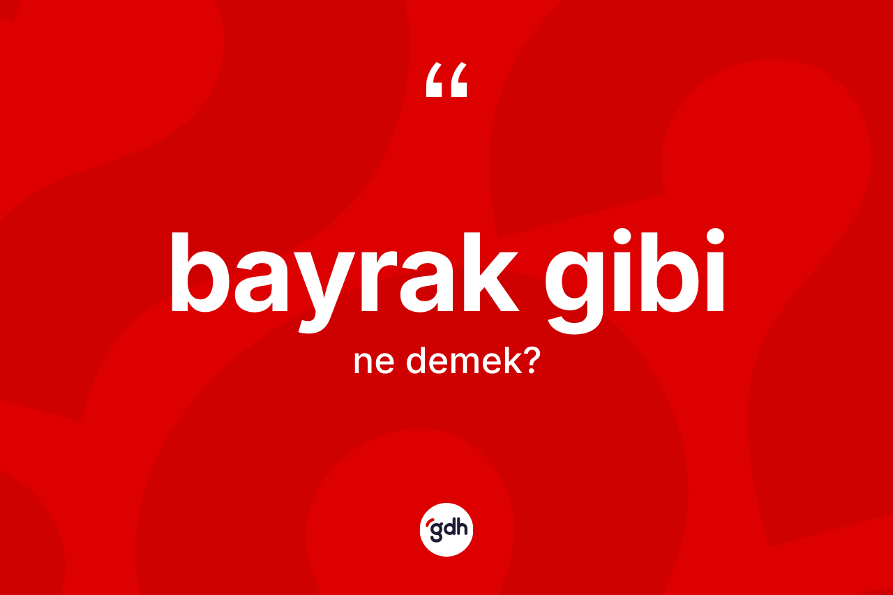 Bayrak gibi ifadesinin kısaca anlamı nedir?