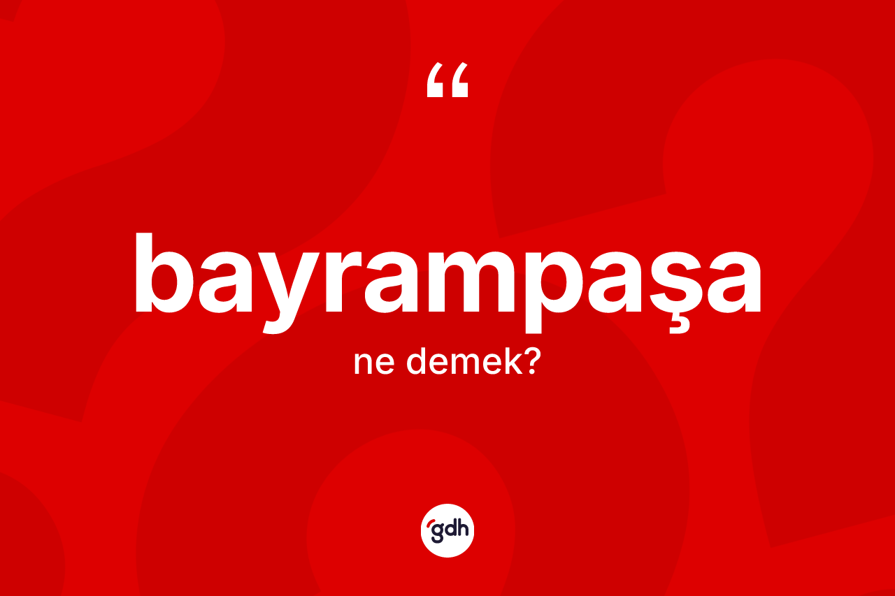 Bayrampaşa ne demek? Bayrampaşa'nın TDK'ya göre anlamı nedir?