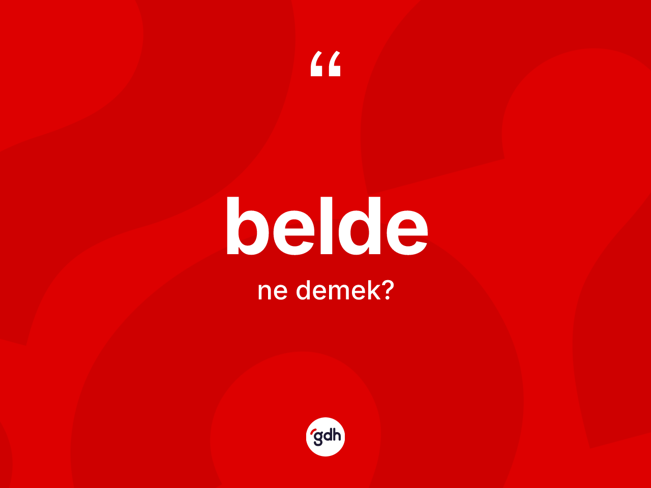 Belde kelimesinin tanımı nedir? Beldenin TDK'ya göre anlamı nedir?
