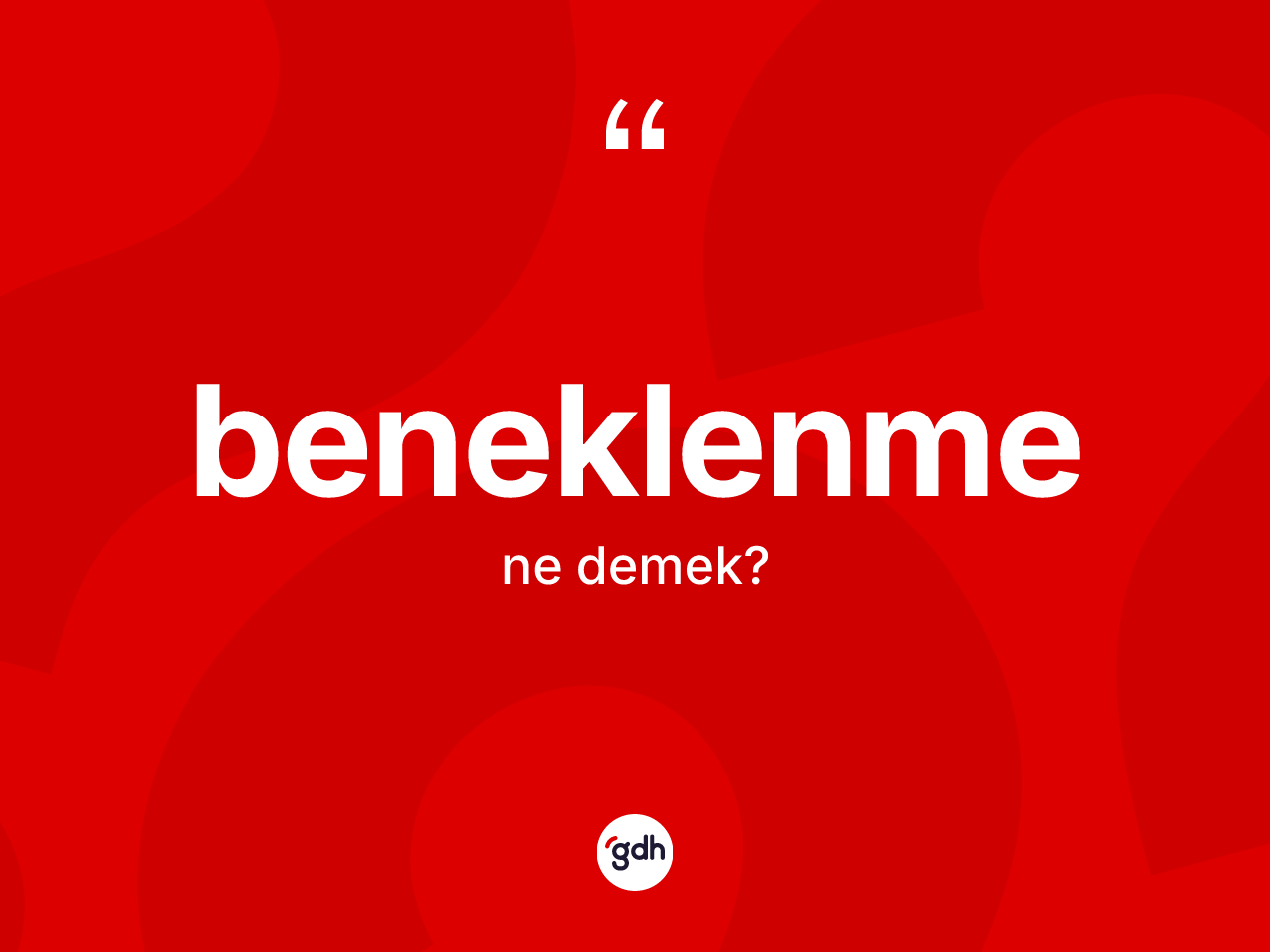 Beneklenme kelimesinin tanımı nedir? Beneklenme kelimesinin TDK'ya göre açıklaması nedir?