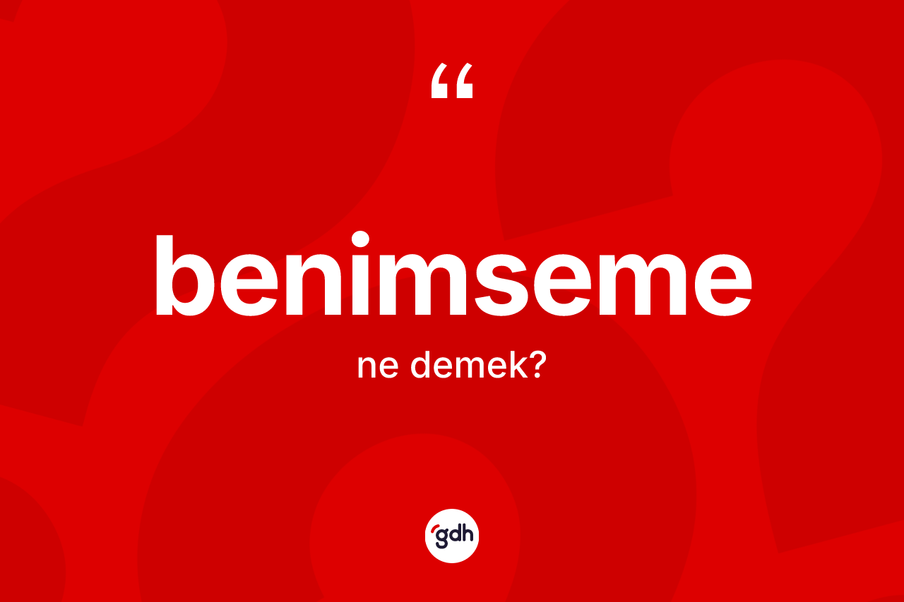 Benimseme kelimesinin tanımı nedir?