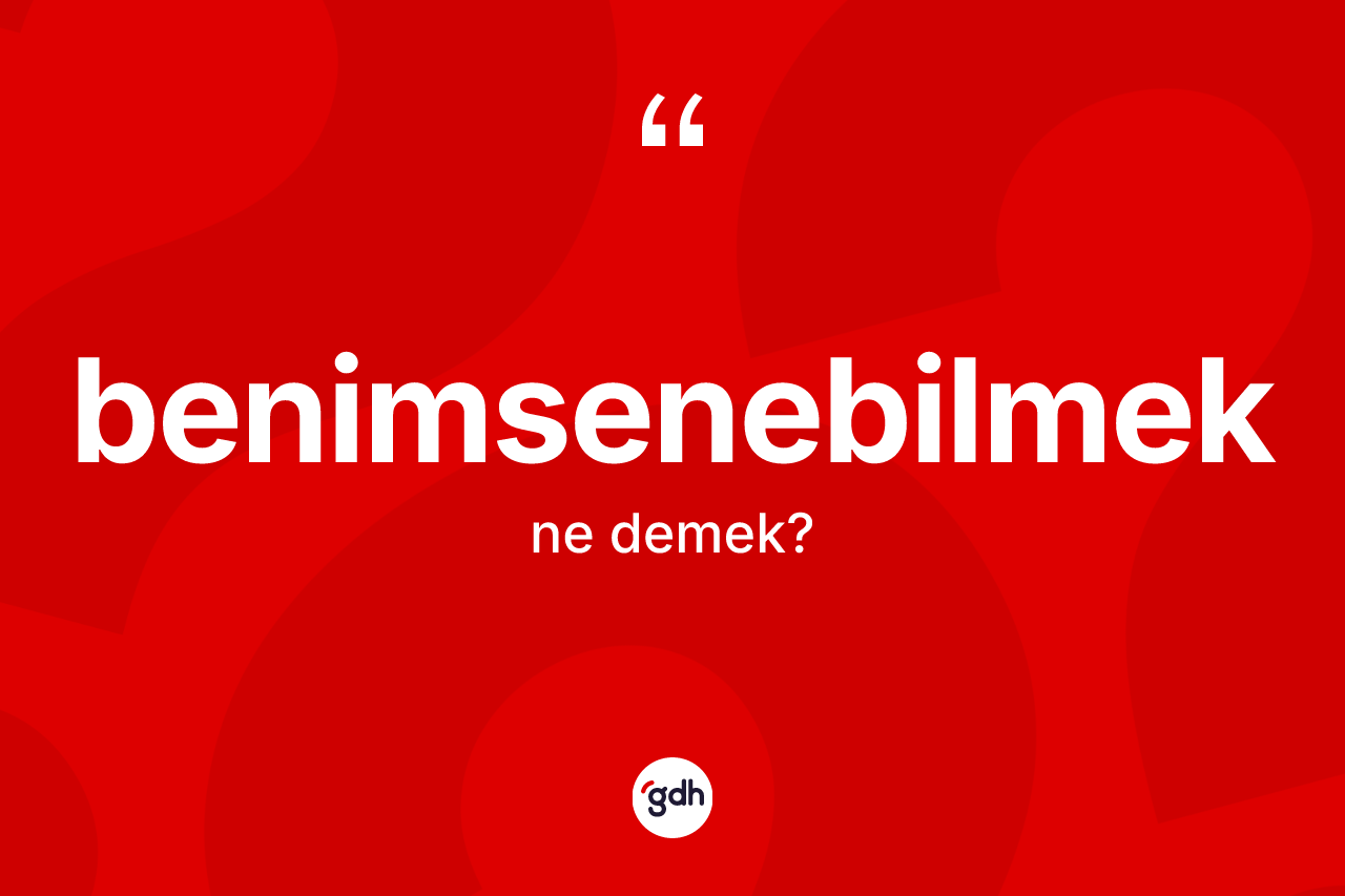 Benimsenebilmek ne anlama gelir? Benimsenebilmeğin sözlükteki anlamı nedir?