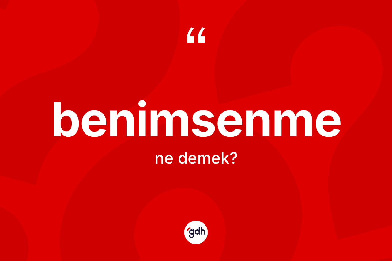Benimsenme kelimesi ne demek? Benimsenme kelimesinin TDK'ya göre açıklaması nedir?