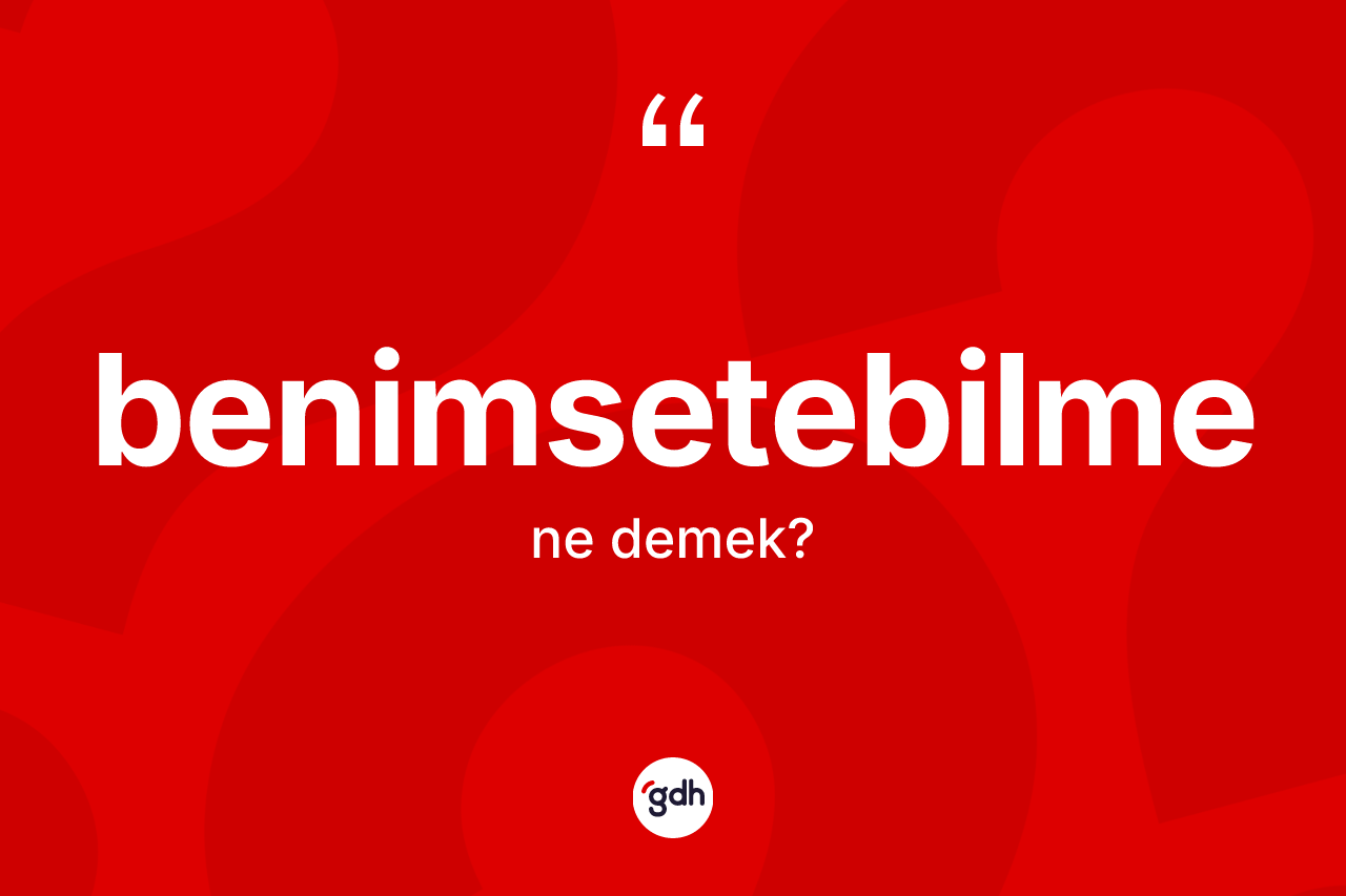 Benimsetebilme kelimesi ne demek? Benimsetebilme kelimesinin kaç farklı anlamı var?