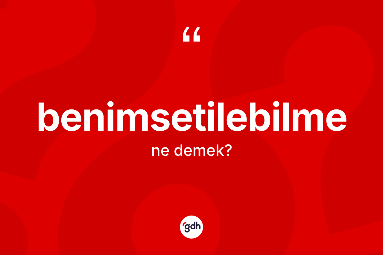 Benimsetilebilme kelimesi nedir? Benimsetilebilme kelimesinin kaç farklı anlamı var?