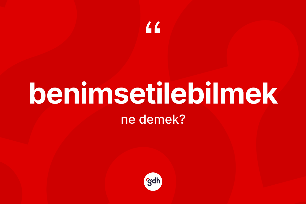 Benimsetilebilmek kelimesinin sözlükteki tanımı nedir? Benimsetilebilmek kelimesinin kaç farklı anlamı var?