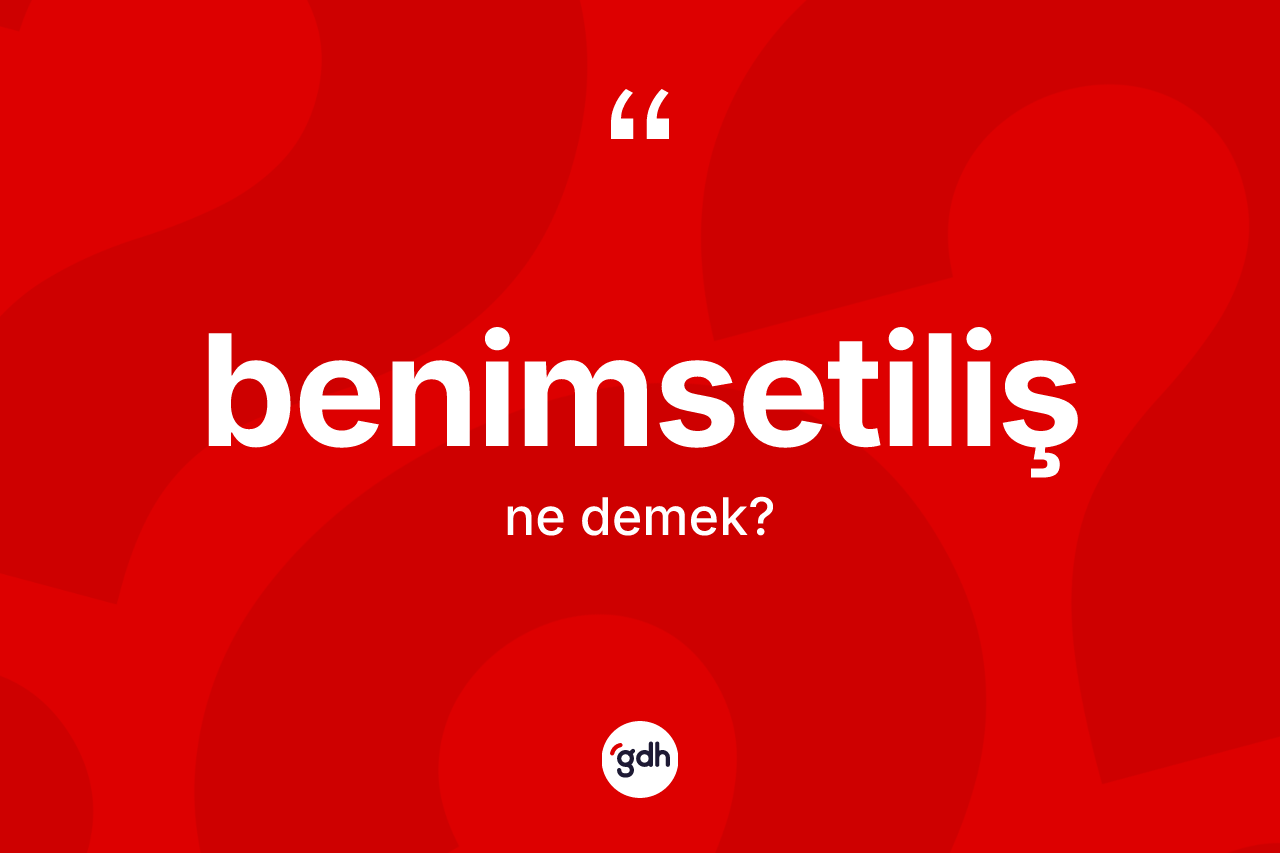 Benimsetiliş kelimesinin anlamı nedir? Benimsetilişin kısaca tanımı nedir?