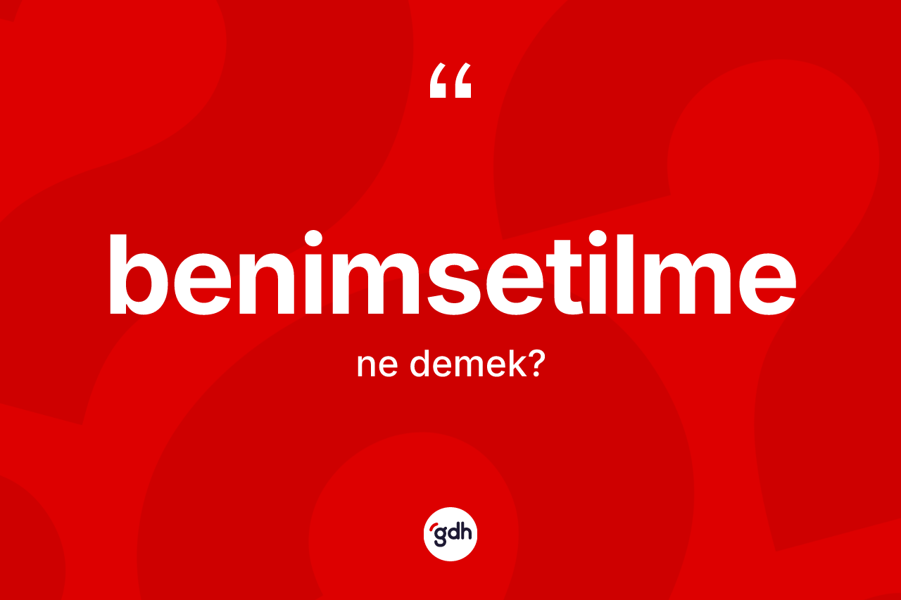 Benimsetilme ne demek? Benimsetilmenin TDK'ya göre anlamı nedir?