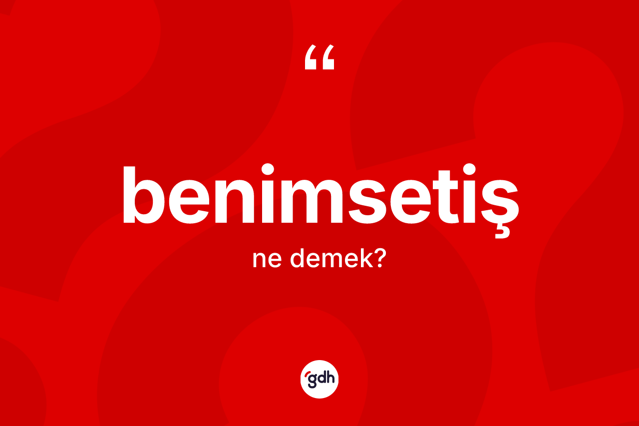 Benimsetiş kelimesinin anlamı nedir? Benimsetişin sözlükteki anlamı nedir?