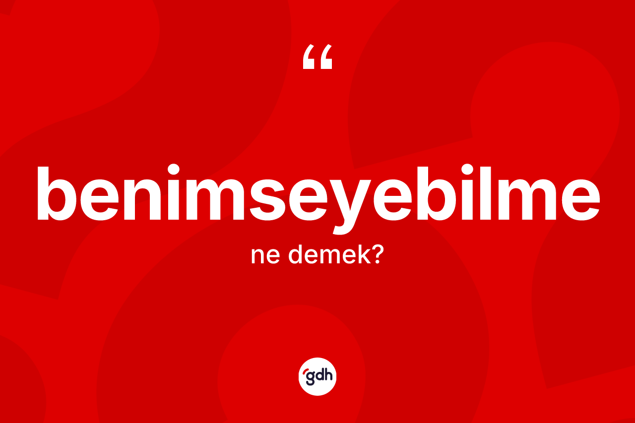 Benimseyebilme kelimesi ne anlama gelir? Benimseyebilmenin TDK'ya göre anlamı nedir?