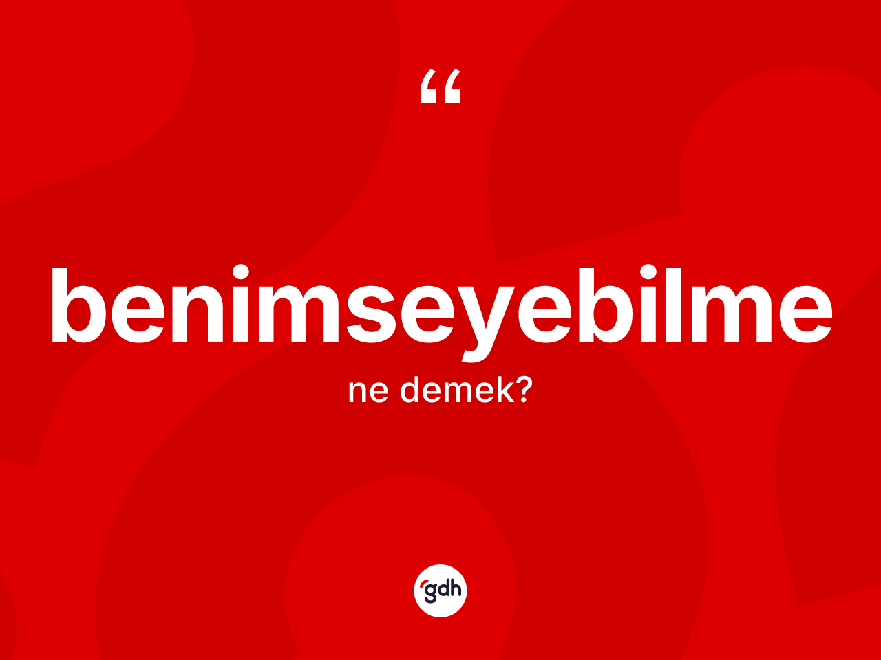 Benimseyebilme kelimesi ne anlama gelir? Benimseyebilmenin TDK'ya göre anlamı nedir?