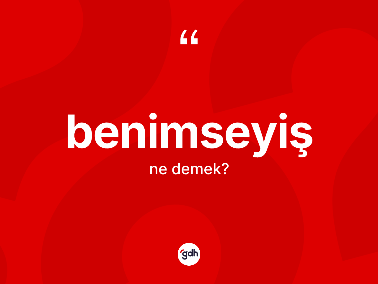 Benimseyiş nedir? Benimseyişin sözlükteki anlamı nedir?