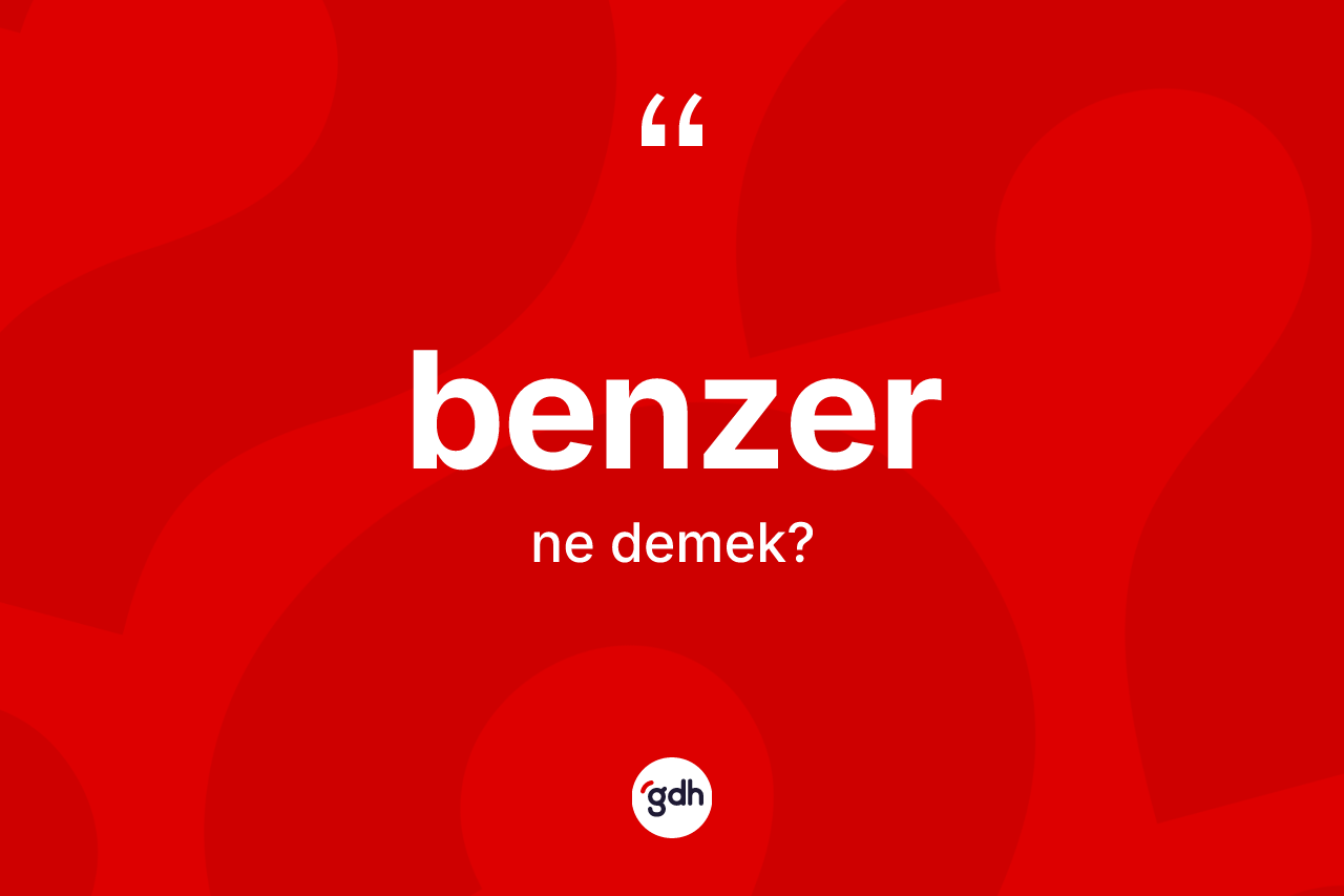 Benzer kelimesi ne demek? Benzerin TDK'ya göre anlamı nedir?