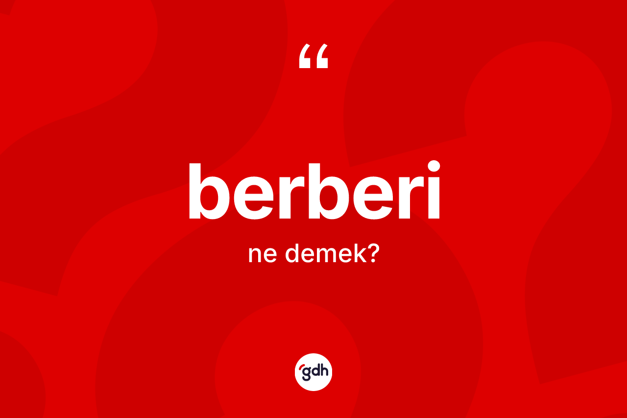 Berberi kelimesinin tanımı nedir? Berberi'nin TDK'ya göre anlamı nedir?