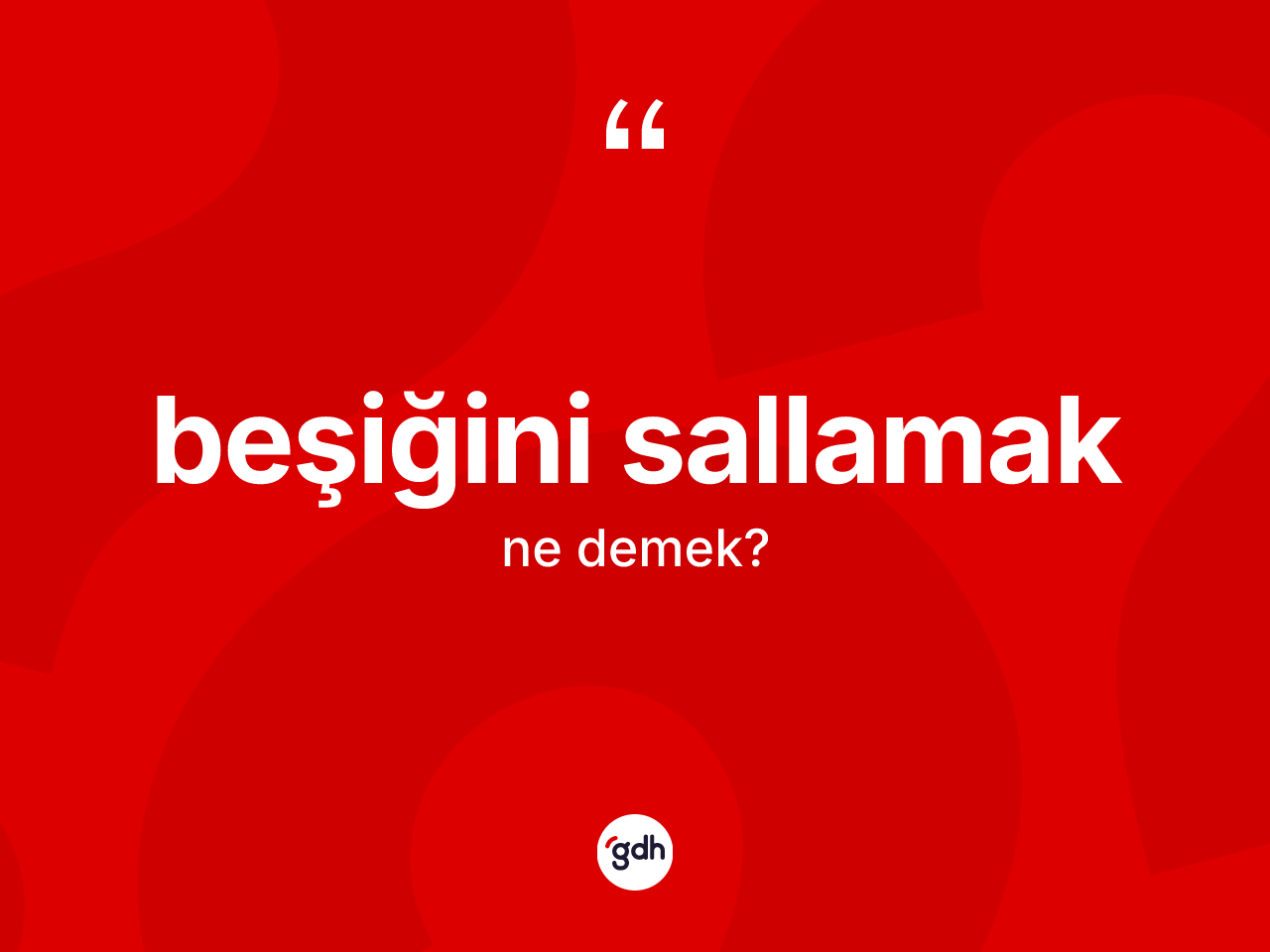 Beşiğini sallamak ne demek? Beşiğini sallamak ifadesi nerede kullanılır?