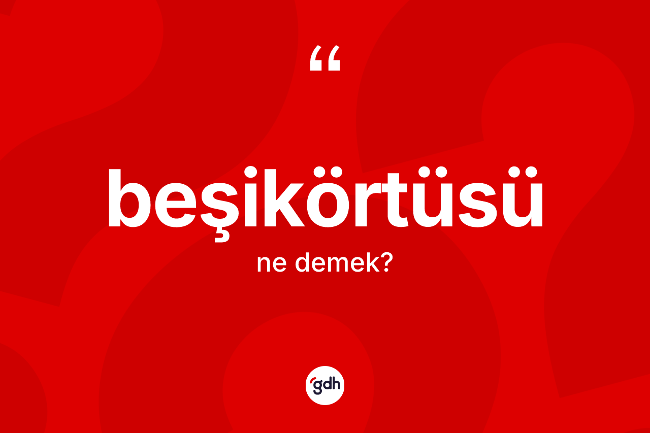 Beşikörtüsü kelimesinin sözlükteki tanımı nedir? Beşikörtüsünün TDK'ya göre anlamı nedir?