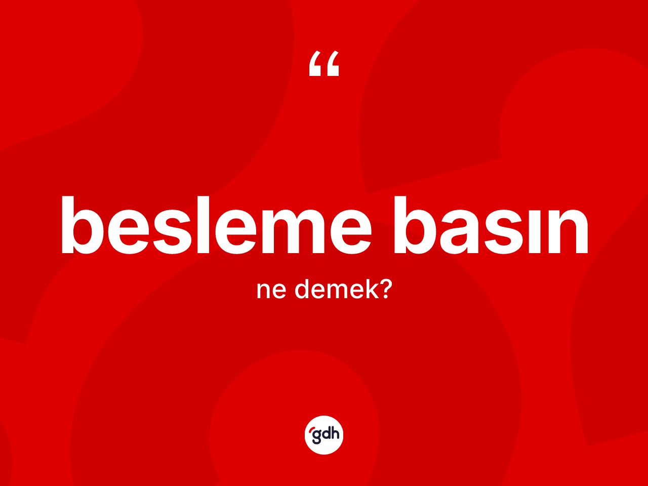 Besleme basın kelimesi ne demek? Besleme basın kelimesinin TDK'ya göre açıklaması nedir?