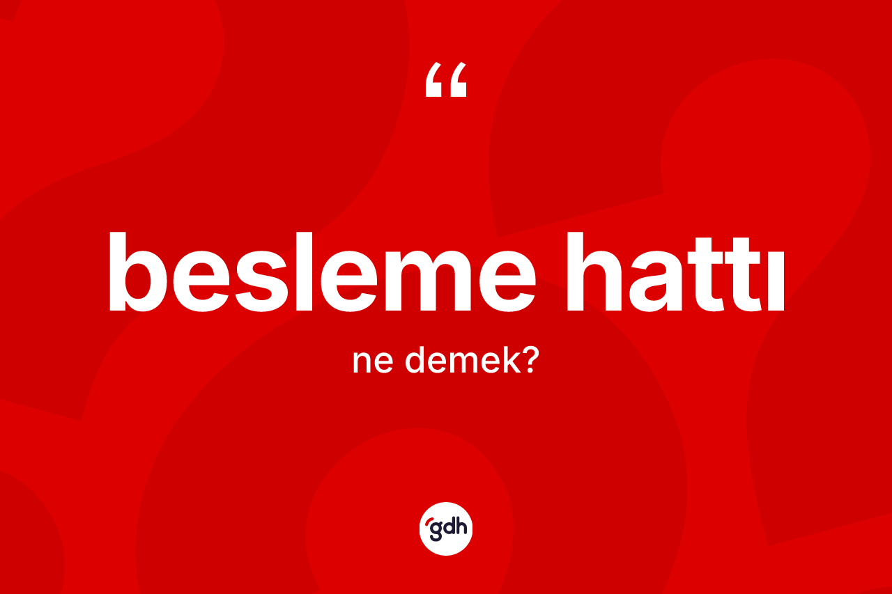 Besleme hattı kelimesinin anlamı nedir?