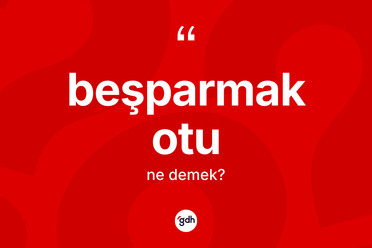 Beşparmak otu kelimesinin sözlükteki tanımı nedir? Beşparmak otu kelimesinin TDK anlamı nedir?