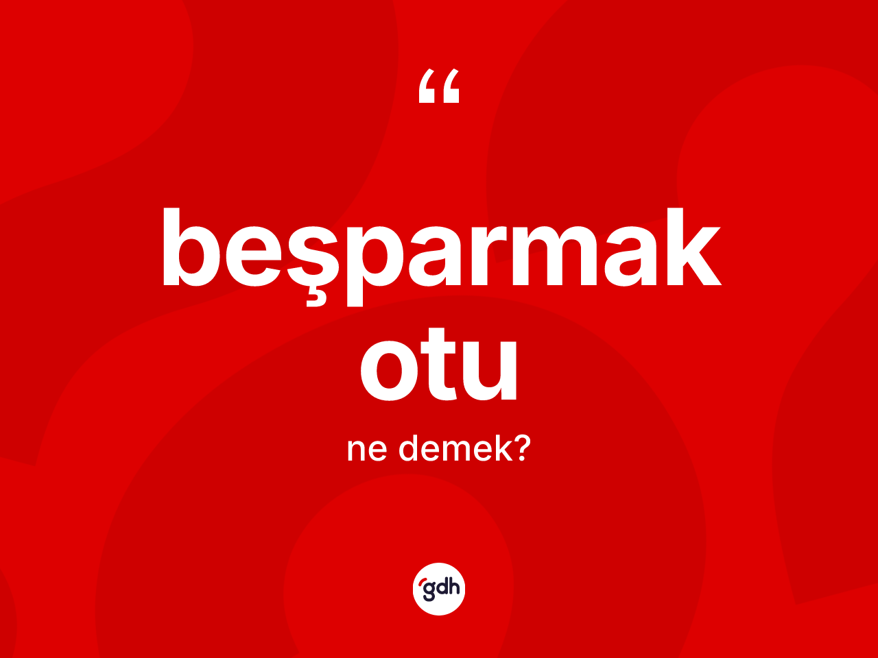 Beşparmak otu kelimesinin sözlükteki tanımı nedir? Beşparmak otu kelimesinin TDK anlamı nedir?