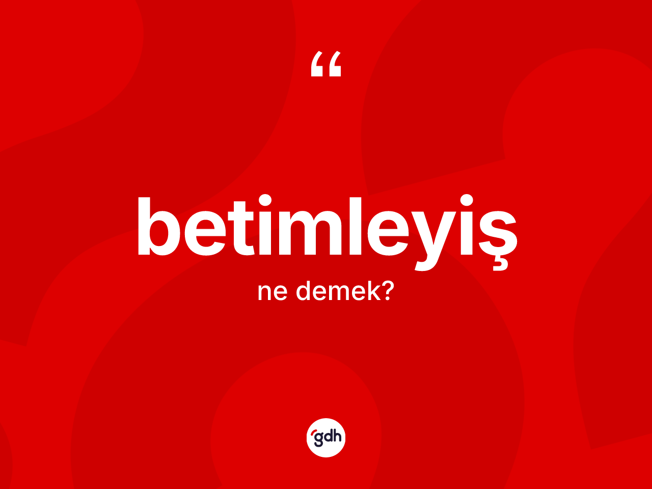 Betimleyiş kelimesinin sözlükteki tanımı nedir? Betimleyişin kısaca tanımı nedir?