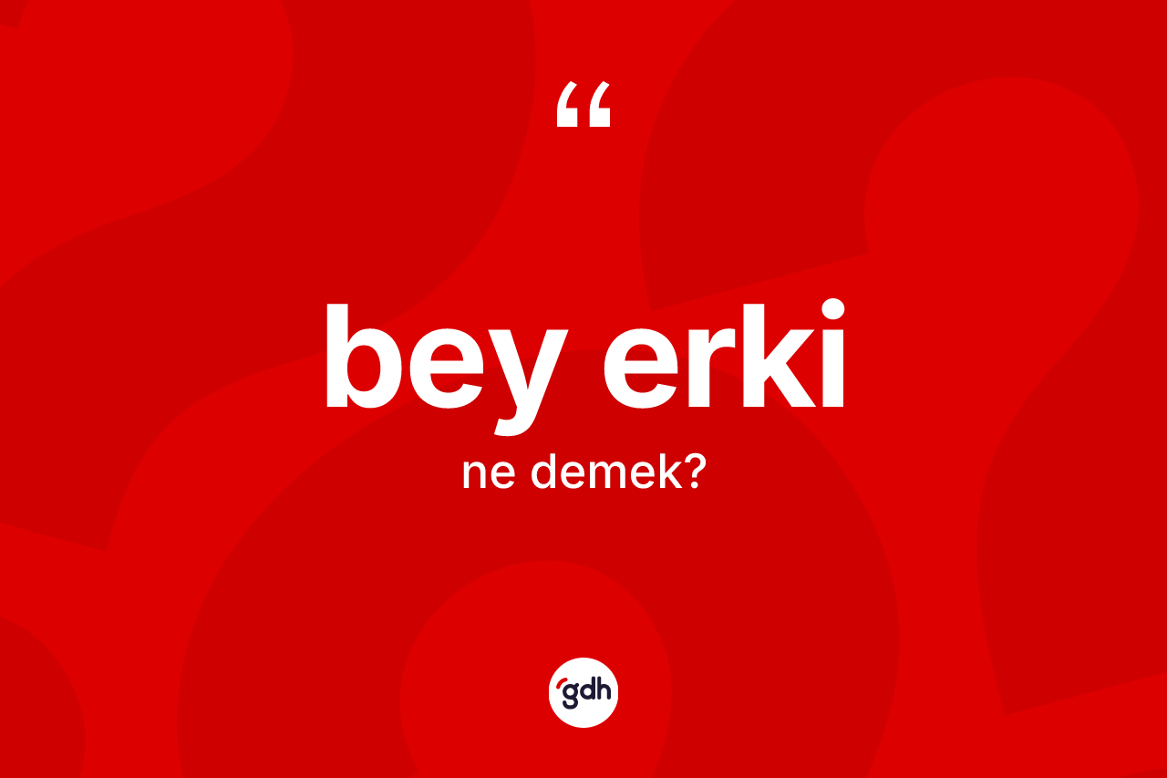 Bey erki kelimesinin tanımı nedir?