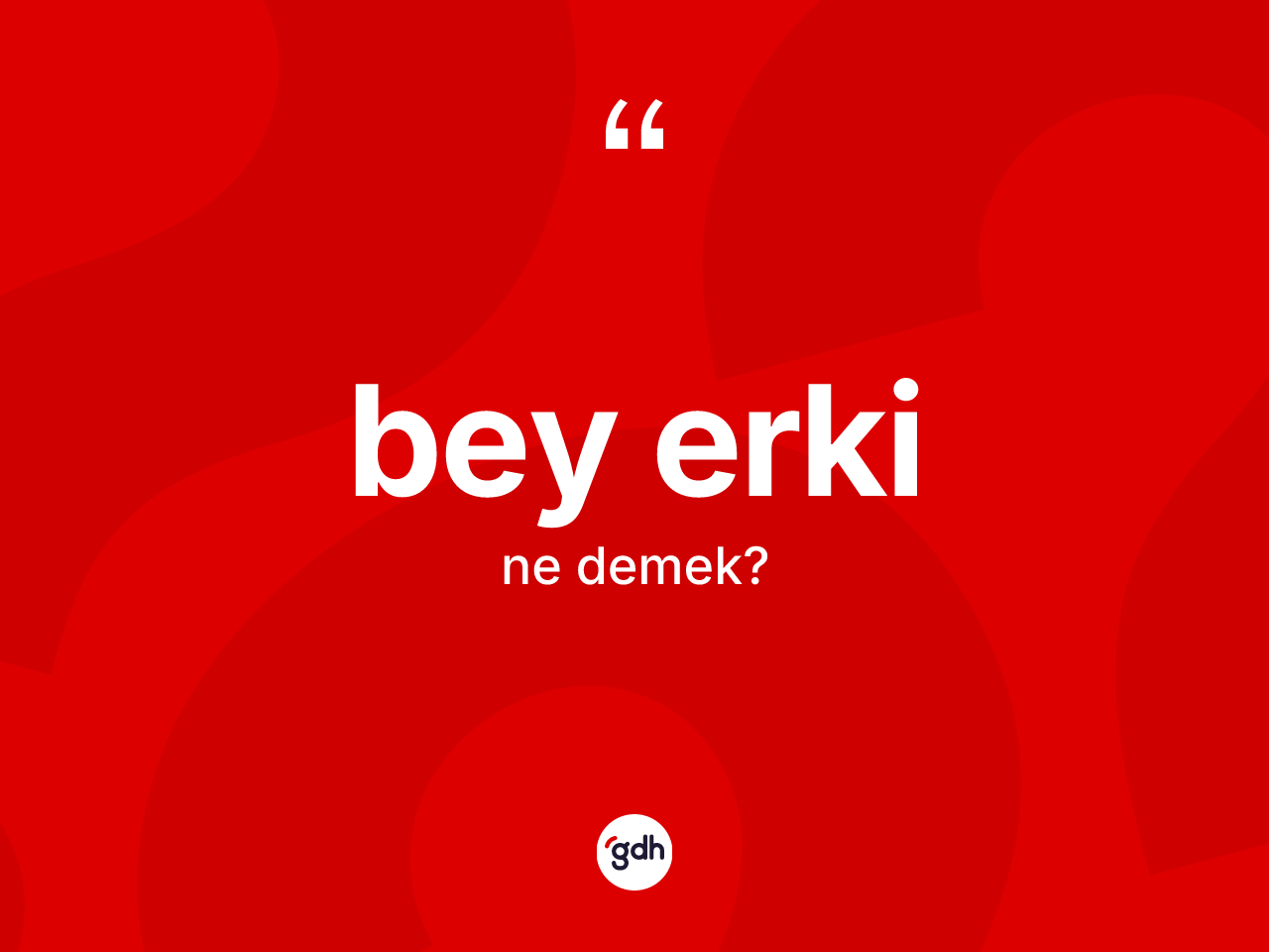 Bey erki kelimesinin tanımı nedir? Bey erki kelimesinin özellikleri nelerdir?