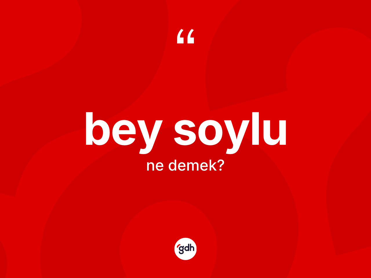 Bey soylu nedir? Bey soylunun TDK'ya göre anlamı nedir?