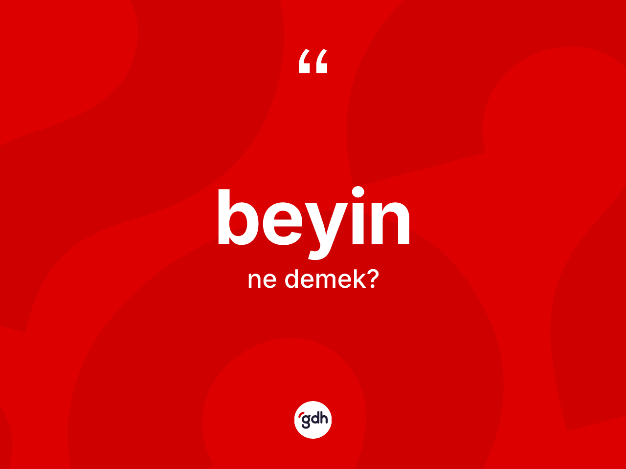 Beyin kelimesinin anlamı nedir? Beyinin kısaca tanımı nedir?